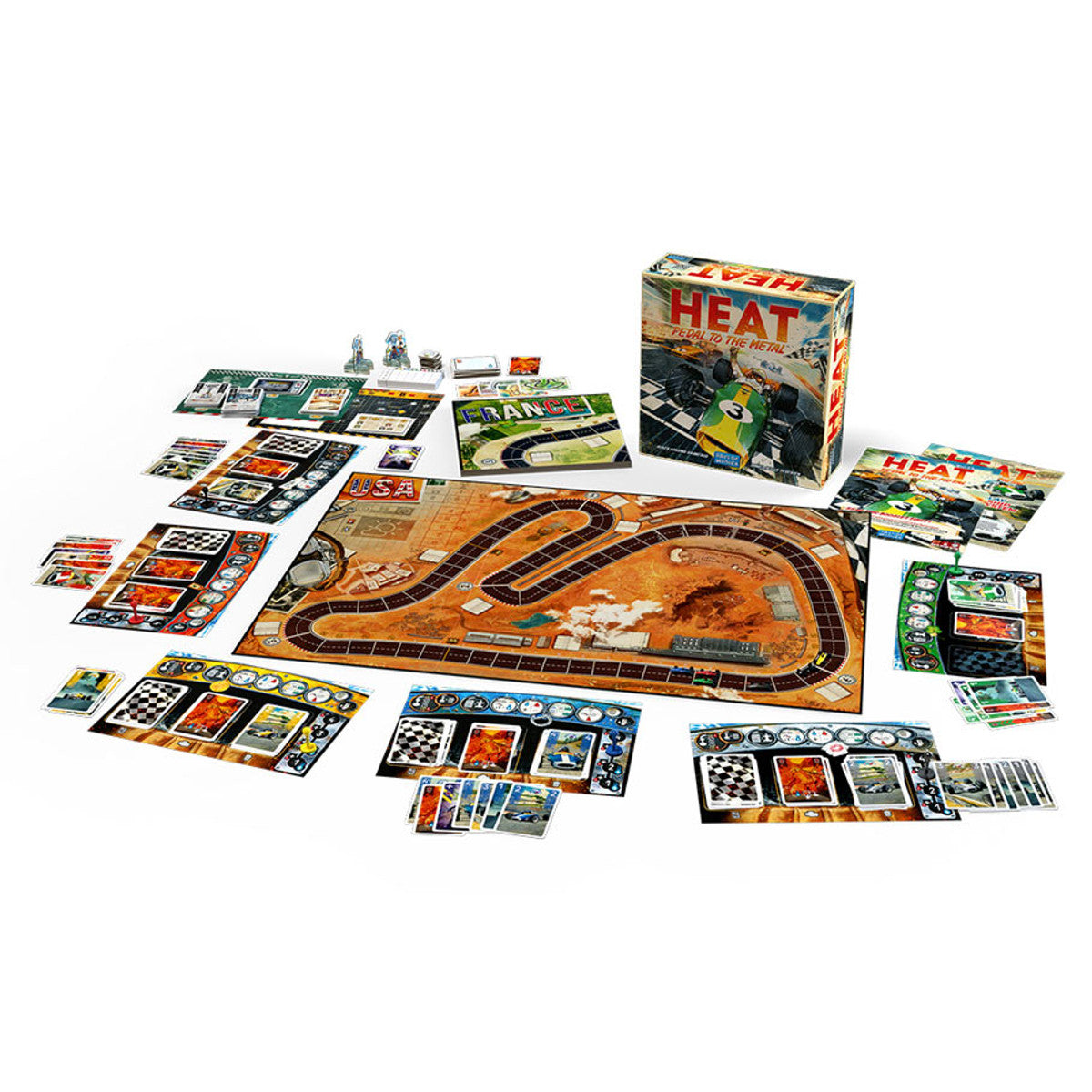 Heat: Pedal to The Metal Family Racing Board Game for Ages 10+