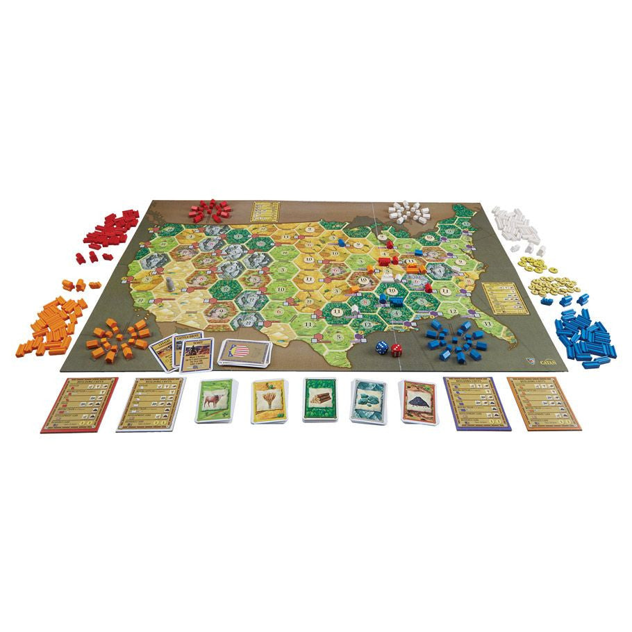 CATAN Histories Settlers of America Board Game - Forge Trails into Rails! Strategy Game, Family Game for Kids & Adults, Ages 14+, 3-4 Players, 120 Min Playtime, Made by CATAN Studio