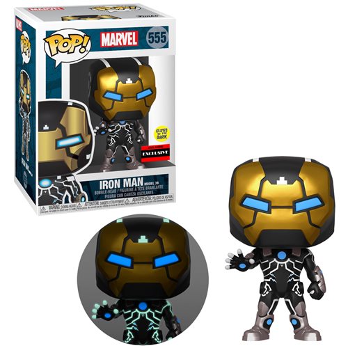 Iron Man Model 39 Glow-in-the-Dark Funko Pop Vinyl Figure #555 AAA Anime Exclusive
