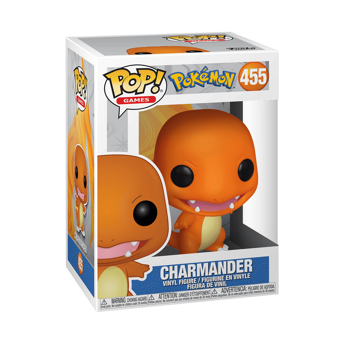 Funko Pop! Pokemon Charmander #455 — official in-box front view