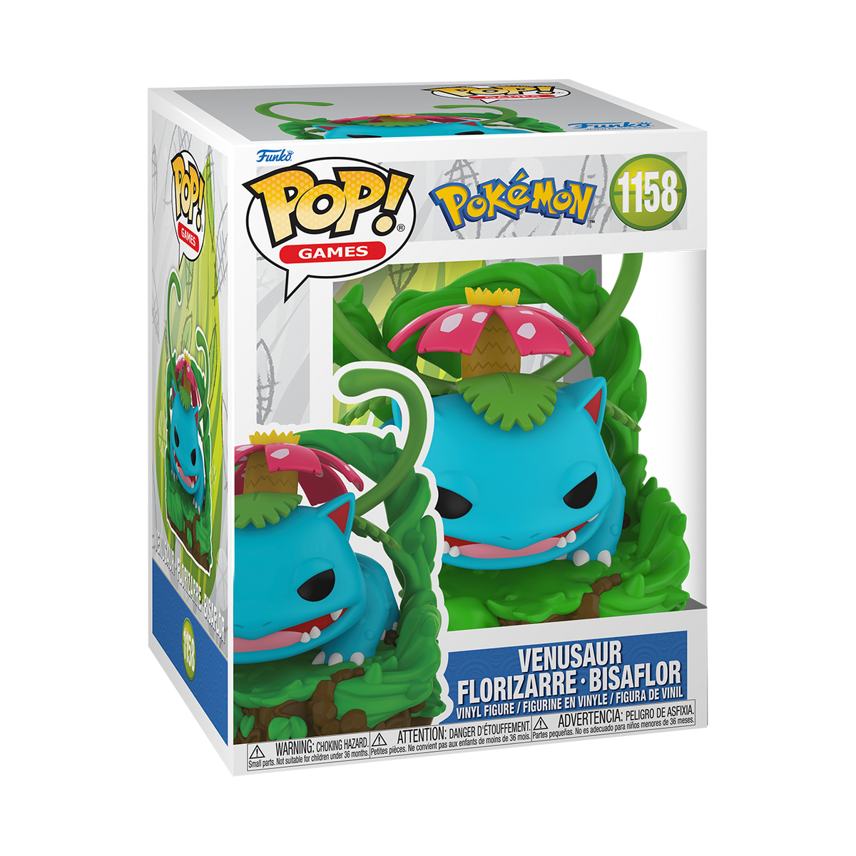 Funko Pop! Pokemon Venusaur Premium #1158 — official glamour shot, alternate angle
