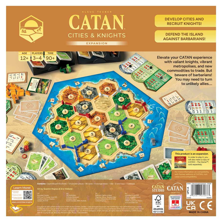 Catan Cities and Knights 6th Edition expansion box — view 2
