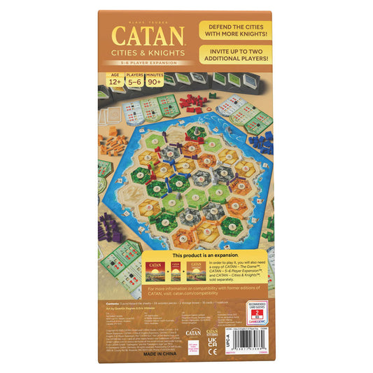 Catan Cities and Knights 5-6 player expansion box — view 2