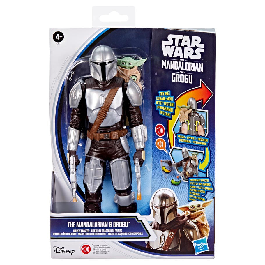 Star Wars The Mandalorian & Grogu Bounty Blaster 11-Inch Feature Figure