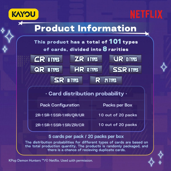 KPop Demon Hunters Classic Edition rarity chart - 8 rarities