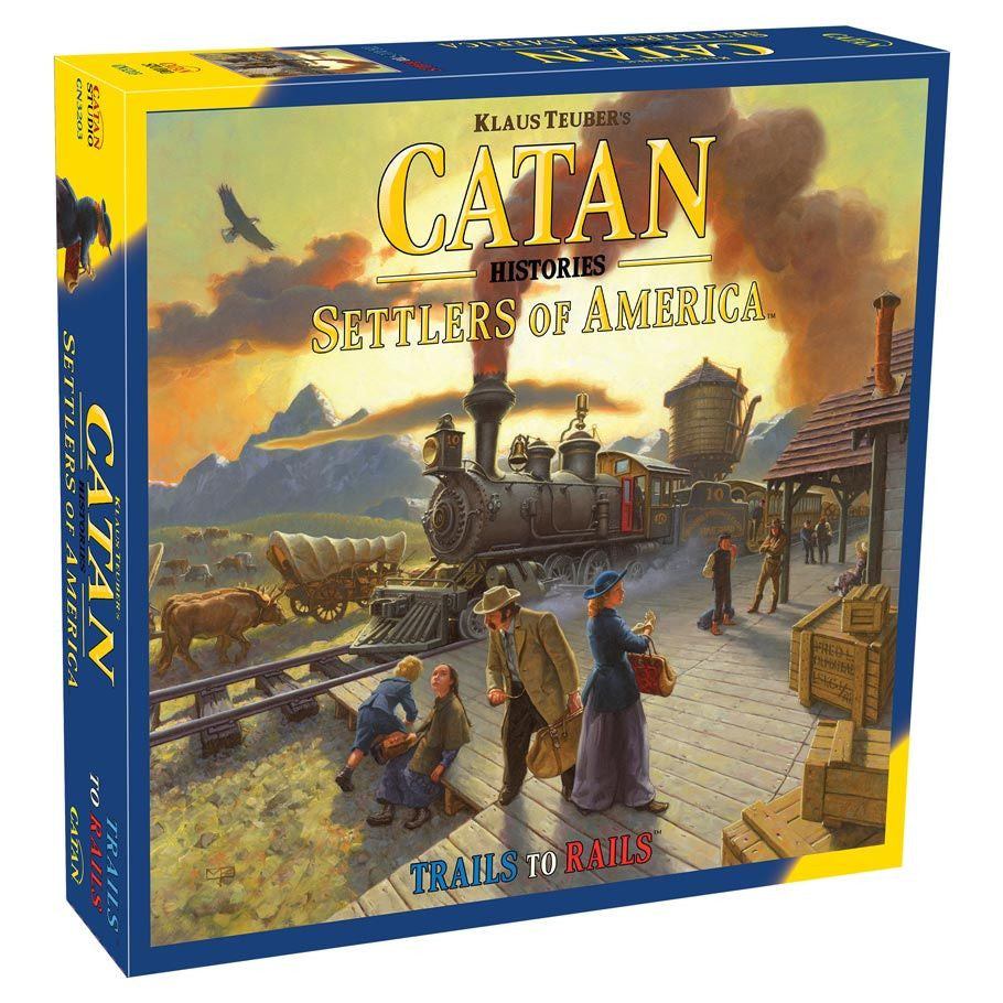 CATAN Histories Settlers of America Board Game - Forge Trails into Rails! Strategy Game, Family Game for Kids & Adults, Ages 14+, 3-4 Players, 120 Min Playtime, Made by CATAN Studio
