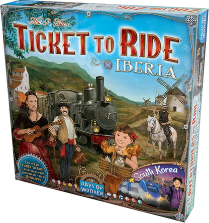 Ticket to Ride Iberia + South Korea Board Game Expansion