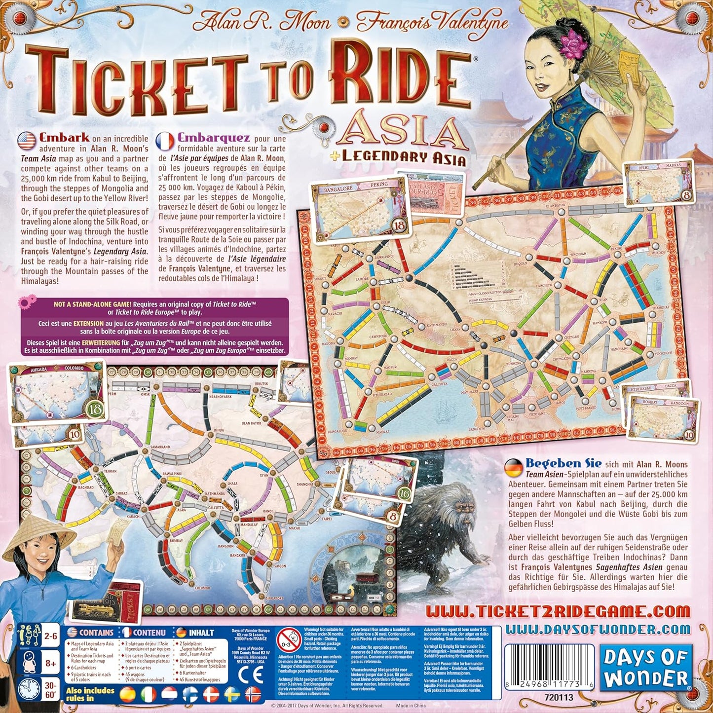 Ticket to Ride Asia Map Collection Expansion Vol 1