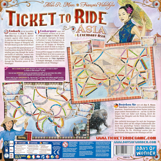 Ticket to Ride Asia Map Collection Expansion Vol 1