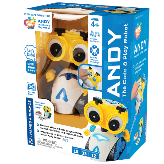 Thames & Kosmos Kids First Andy: The Code & Play Robot — box front