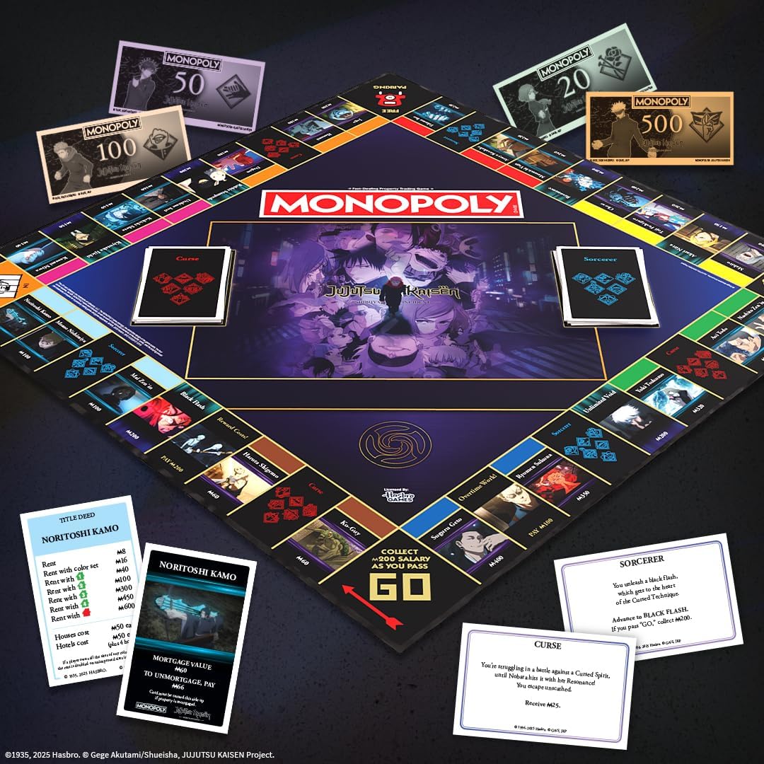 Monopoly Jujutsu Kaisen Edition Board Game - view 04 | Savvy Hobbyist