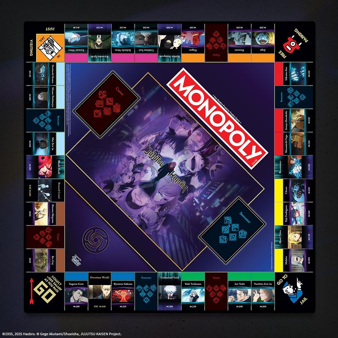 Monopoly Jujutsu Kaisen Edition Board Game - view 05 | Savvy Hobbyist