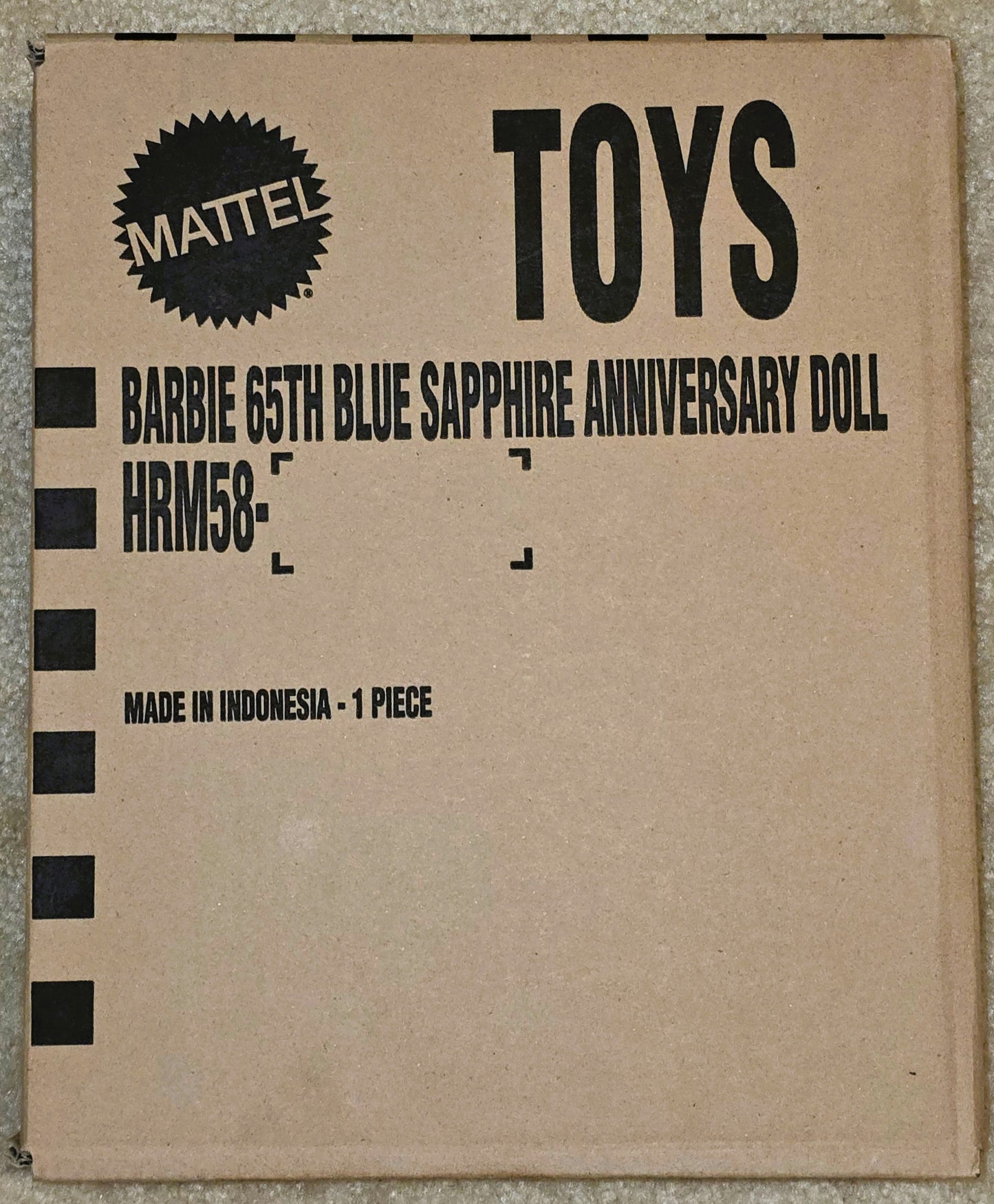 Sealed Barbie Signature 65th Anniversary Collectible Doll with Blonde Hair and Black and White Gown