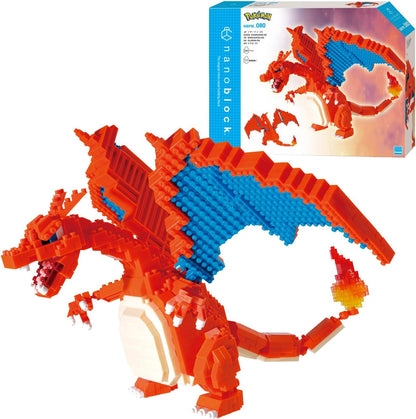 Nanoblock Pokémon Charizard Deluxe Edition building kit assembled model and box - view 03 | Savvy Hobbyist
