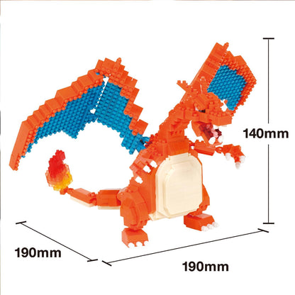 Nanoblock Pokémon Charizard Deluxe Edition size dimensions 190mm - view 05 | Savvy Hobbyist