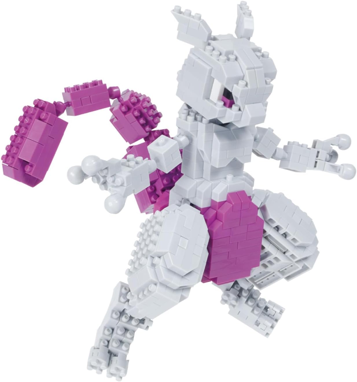 Nanoblock Pokémon Mewtwo Deluxe Edition angle - view 04 | Savvy Hobbyist