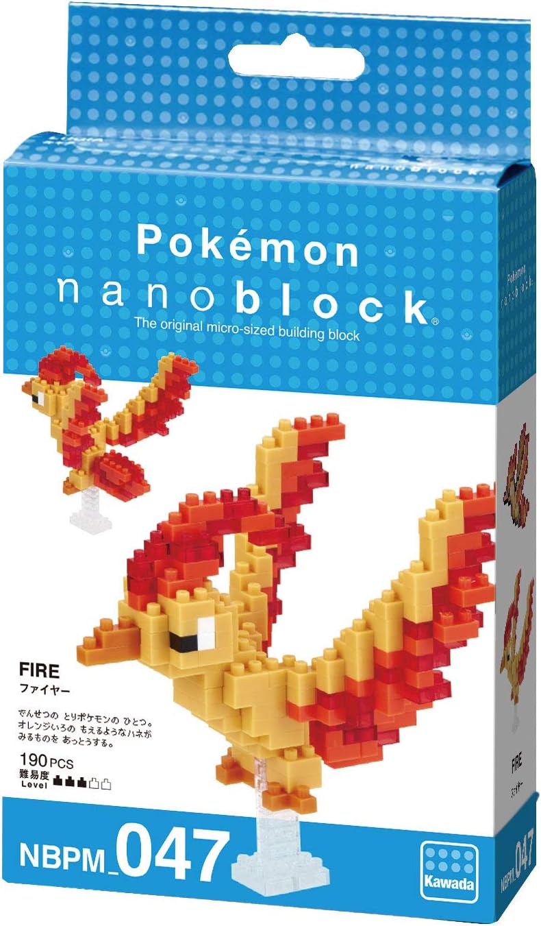 Nanoblock Pokémon Moltres - view 04 | Savvy Hobbyist