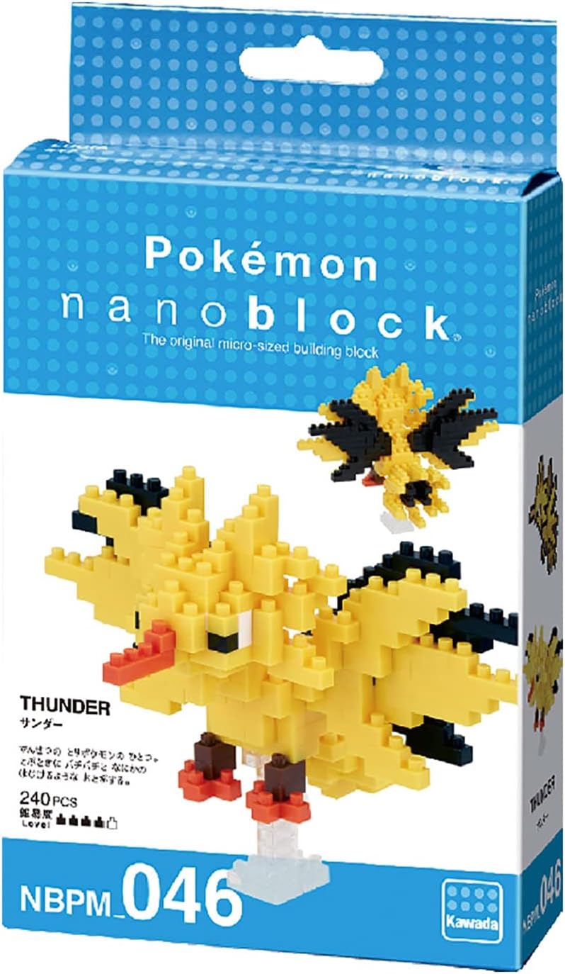 Nanoblock Pokémon Zapdos box - view 04 | Savvy Hobbyist