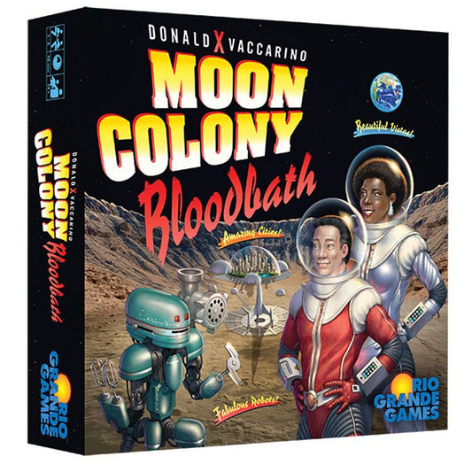 Rio Grande Games: Moon Colony Bloodbath - Strategy Card Game, Space Survival, Engine Building-Engine Losing Tableau Game, Ages 14+, 1-5 Players