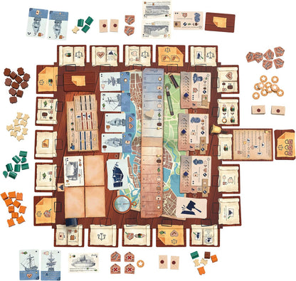 Rival Cities Board Game components - view 04 | Savvy Hobbyist