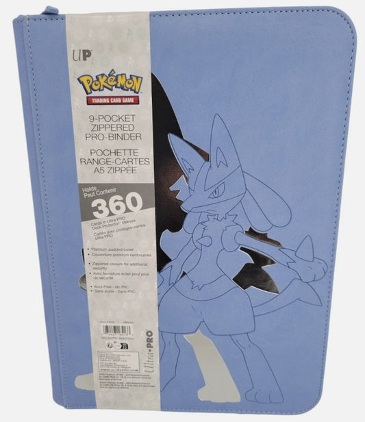 Ultra PRO Factory Sealed Elite Series - Lucario 9-Pocket Zippered PRO-BINDER® for Pokémon