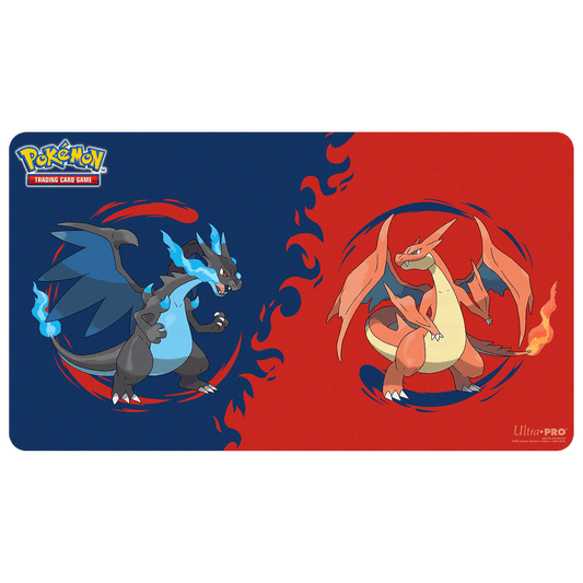 Ultra PRO Mega Charizard X and Mega Charizard Y Playmat for Pokémon TCG — front